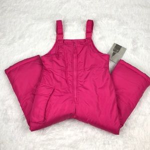 NWT London Fog Bibbed Snow Pants 5/6 Pink